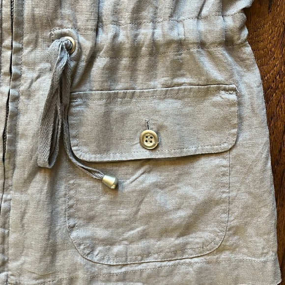 Kenar utility vest, size small. 100% LINEN - Picture 3 of 7